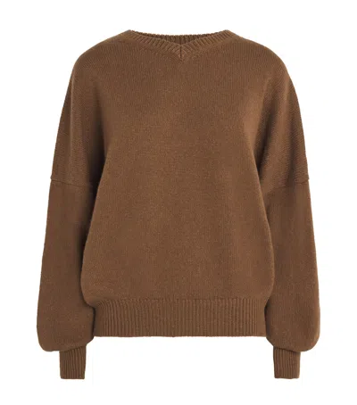 Khaite Cashmere Wolfe Sweater In Brown