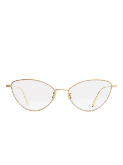 Khaite Cat-eye 0ov1328 Glasses In Gold