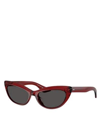 Khaite X Oliver Peoples 1963c Cat-eye Acetate Sunglasses - In Burgundy