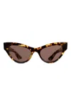 Khaite Ov5573su Cat-eye Sunglasses In Brown