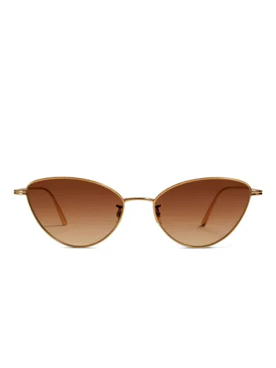 Khaite Cat-eye Sunglasses In Gold