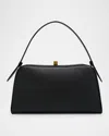 Khaite Cate Calfskin Leather Top-handle Bag In Black