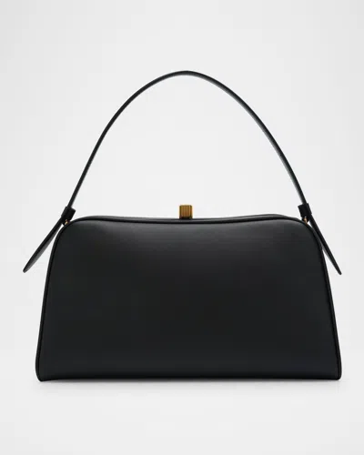 Khaite Cate Calfskin Leather Top-handle Bag In Black