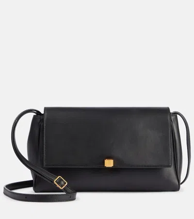 Khaite Audrey Leather Crossbody Bag In Black
