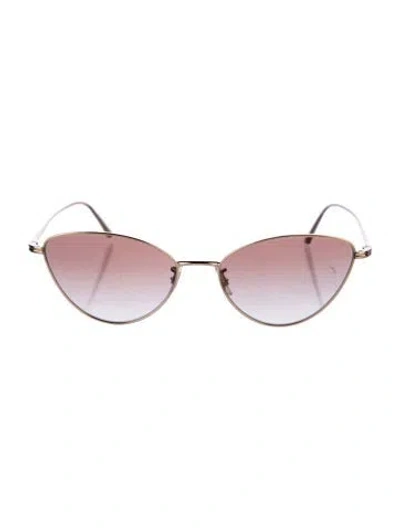 Pre-owned Khaite Cat-eye Gradient Sunglasses In Gold