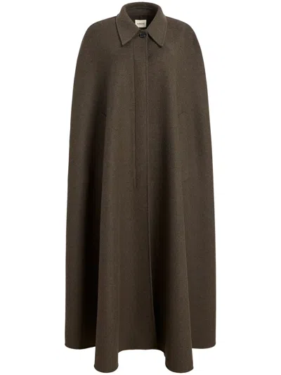 Khaite Cathy Cape In Green