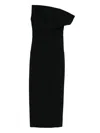 Khaite Wool And Silk Blend Dress In Black