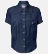Khaite Cavazos Denim Shirt In Blue