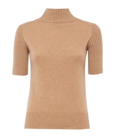 Khaite Cecil High-neck Cashmere Top In Multi