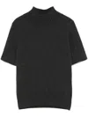 Khaite Cecil Short Sleeve Cashmere Sweater In Grey