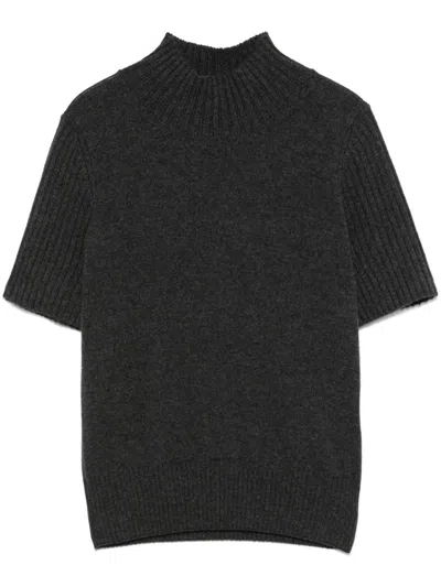 KHAITE BLACK CASHMERE TOP