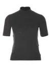 Khaite Cecil Short Sleeve Cashmere Sweater In Grey
