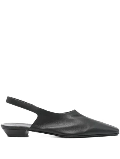 Khaite Cecilia Slingback Flat Pumps In Black