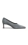 Khaite Cecilia Suede Pumps In Grey