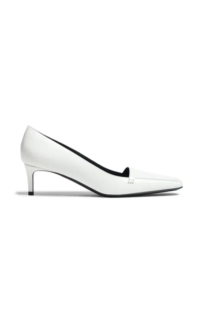 Khaite Celia Leather Pumps In White