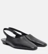 Khaite Celia Slingback Flat Shoes In Black