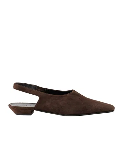 KHAITE CELIA OPEN-TOE FLATS