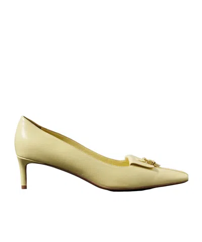 Khaite Celia Pocket Buckle High Heels In Yellow