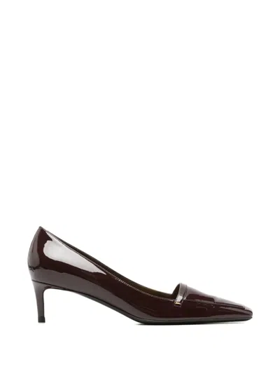 Pre-owned Khaite Celia Square-toe Heeled Pumps In Red