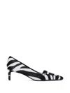 Khaite Celia Zebra-print Pumps In Black