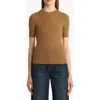 Khaite Celina Merino Wool Blend Rib Sweater In Brown
