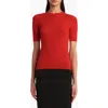 Khaite Celina Merino Wool Blend Rib Sweater In Red