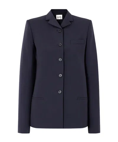 Khaite Celton Wool Casual Jacket In Blue