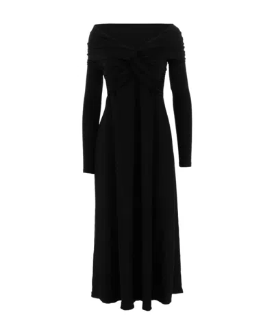 Khaite Cerna Off-shoulder Midi Dress
