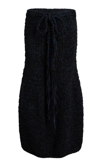 Khaite Chai Hand-knit Maxi Skirt In Black