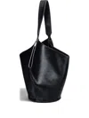 Khaite Chain-detail Leather Tote Bag In Black