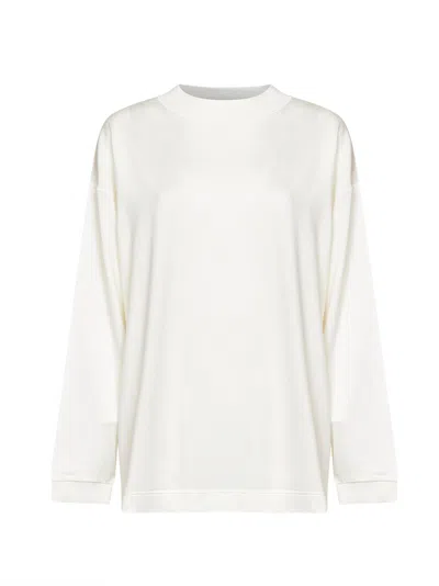 Khaite Chalk Silk Jersey Dylan Top In White