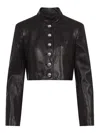 Khaite Samuelson Cropped Jacket In Black