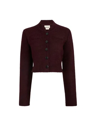 Khaite Chaqueta Ello Corta Granate In Red