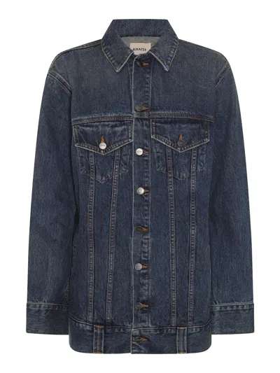 Khaite Dark Blue Cotton Denim Jacket