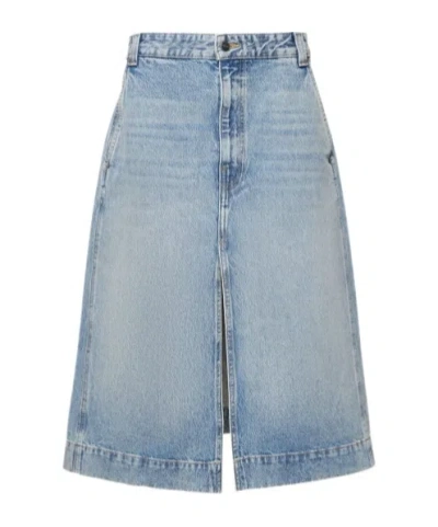 Khaite Charlene Denim Medium-length Skirt