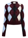 Khaite Charli Argyle-button Cardigan In Multi