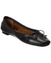 Khaite Charlotte Leather Ballerina Flat In Black