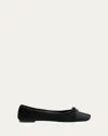 Khaite Charlotte Pony Hair Ballerina Flats
