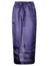 Khaite Semi-transparent Silk Maxi Skirt With Deep Back Slit