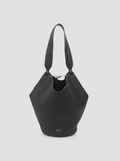 Khaite Chic Mini Tote Handbag In Black