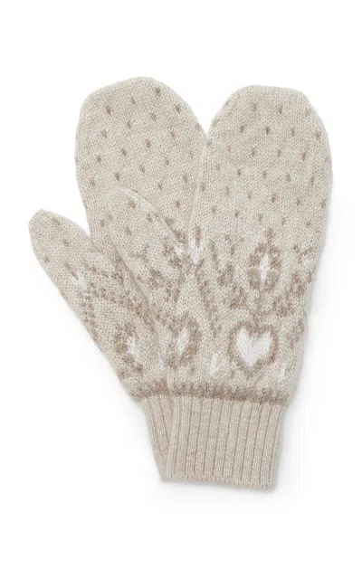 Khaite Christel Cashmere Mittens In Neutral
