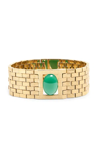 Khaite Chronos 18k Gold-plated Bracelet In Green