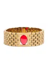 Khaite Chronos 18k Gold-plated Bracelet In Red