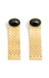 Khaite Chronos 18k Gold-plated Earrings In Black
