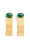 Khaite Chronos 18k Gold-plated Earrings In Green