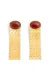 Khaite Chronos 18k Gold-plated Earrings In Red