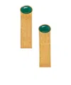 Khaite Chronos Gold-plated Agate Earrings In Gold
