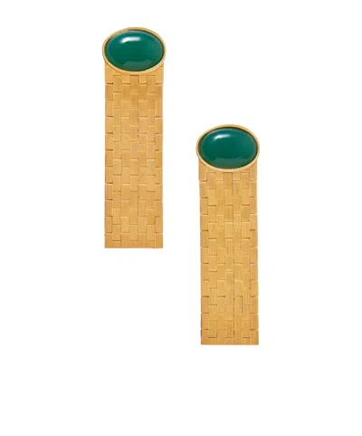 Khaite Chronos Gold-plated Agate Earrings
