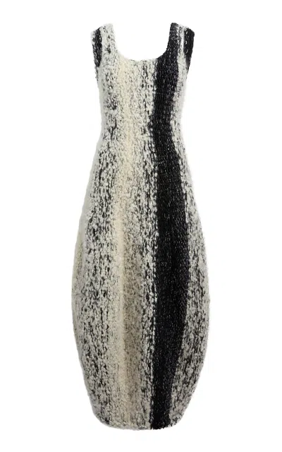 Khaite Cinzia Striped Knit Maxi Dress