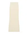 Khaite Claire Silk And Cashmere Maxi Skirt In White